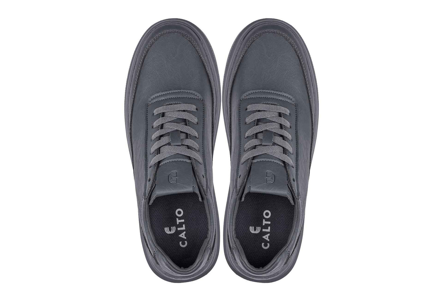 CALTO - X1649 - 2.8 Inches Taller (Iron Grey) - Lightweight Sneakers