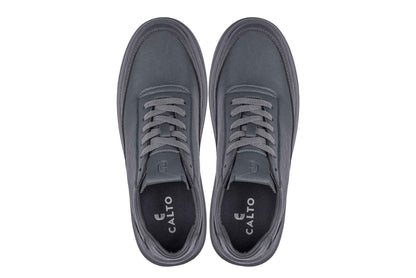 CALTO - X1649 - 2.8 Inches Taller (Iron Grey) - Lightweight Sneakers