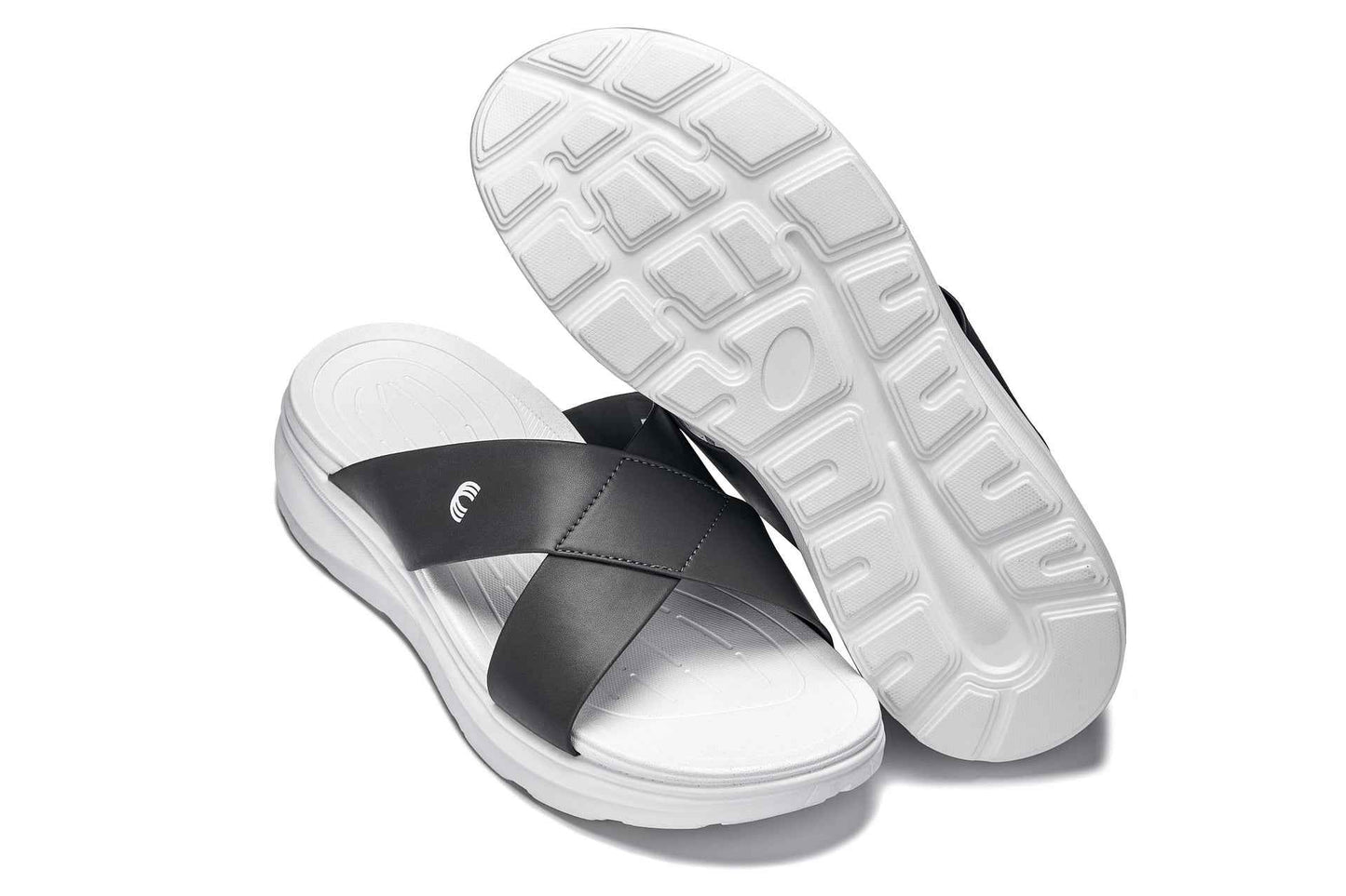 CALTO - X1654 - 2 Inches Taller (White/Matte Steel Grey) Tallmenshoes.com