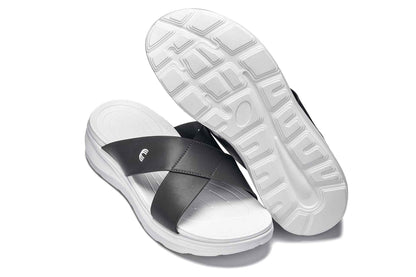 CALTO - X1654 - 2 Inches Taller (White/Matte Steel Grey) Tallmenshoes.com
