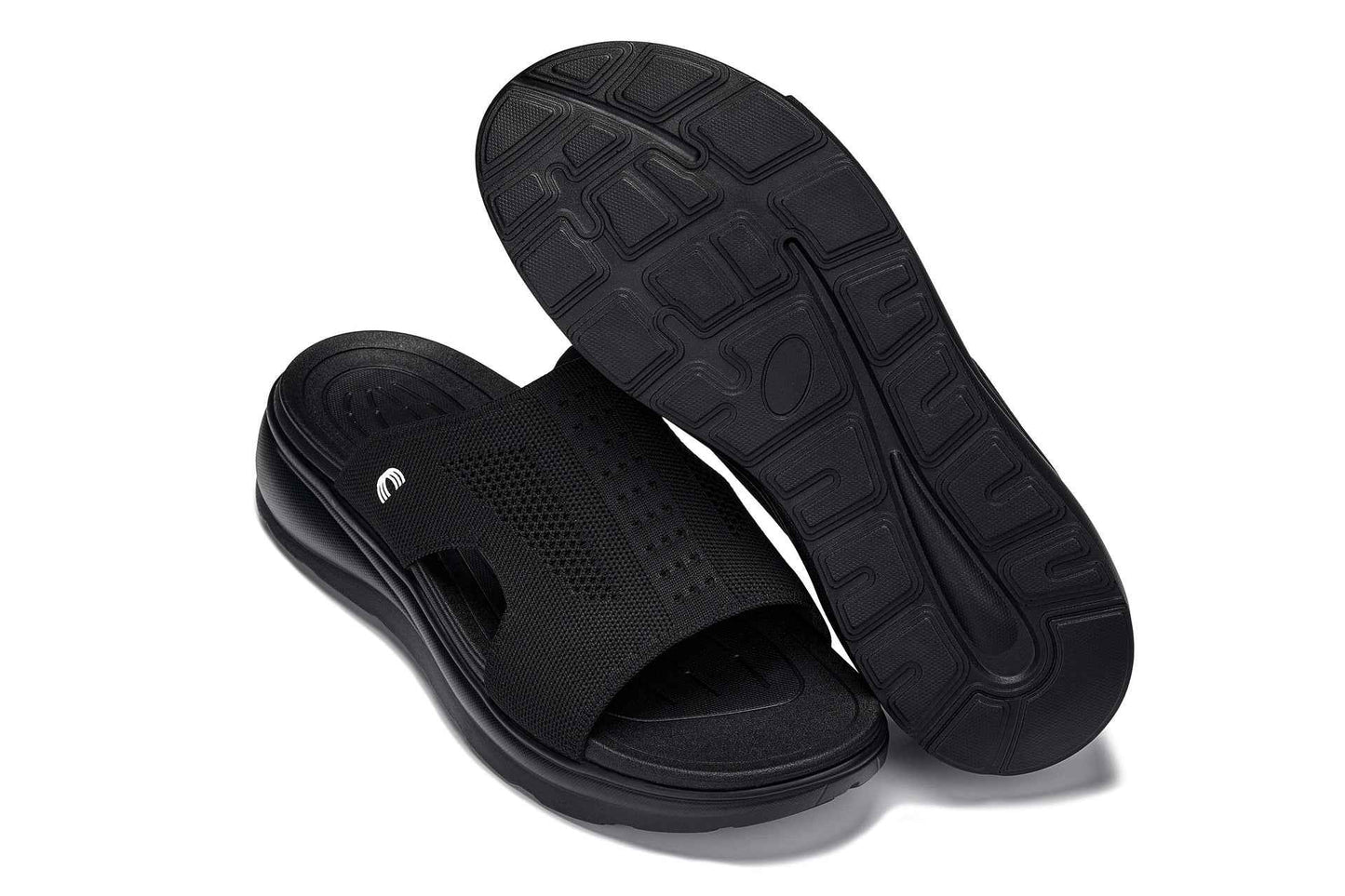 CALTO - X1657 - 2 Inches Taller (Black/Knitted Black) Tallmenshoes.com