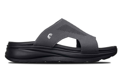 CALTO - X1658 - 2 Inches Taller (Black/Knitted Dark Gray)