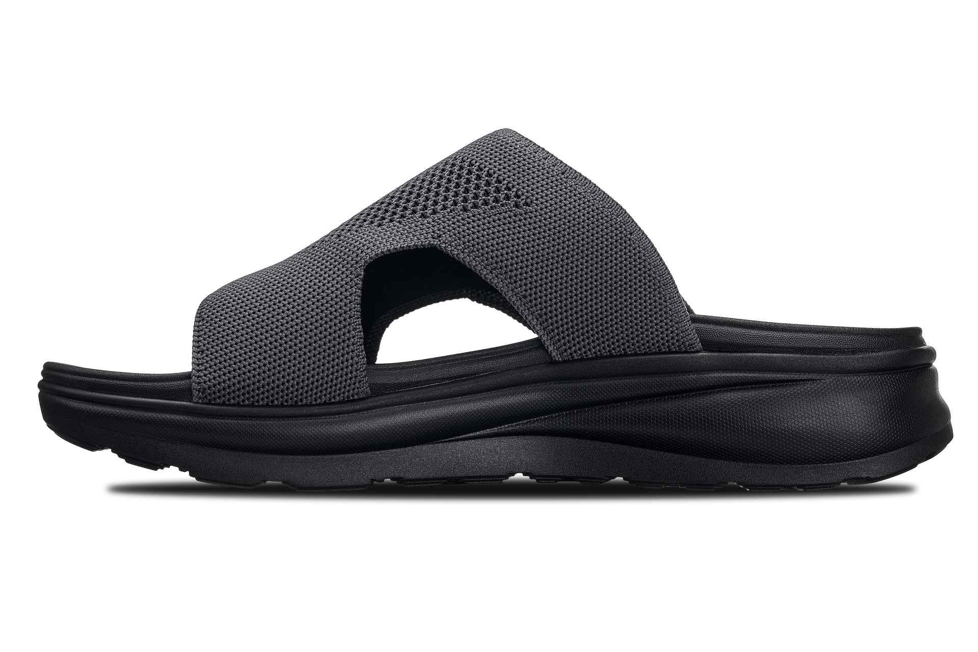 CALTO - X1658 - 2 Inches Taller (Black/Knitted Dark Gray)