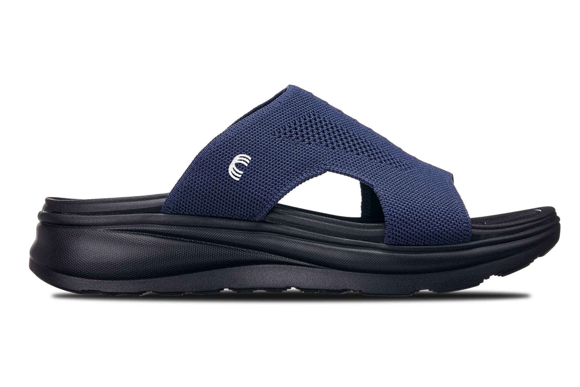 CALTO - X1659 - 2 Inches Taller (Black/Knitted Navy) Tallmenshoes.com