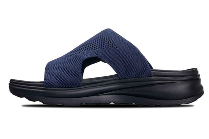CALTO - X1659 - 2 Inches Taller (Black/Knitted Navy) Tallmenshoes.com