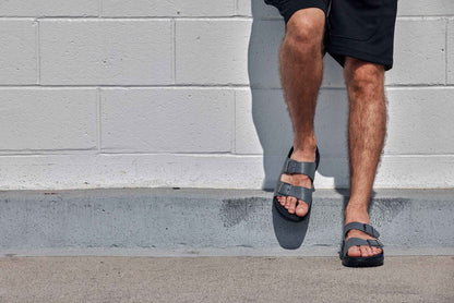 CALTO - X1661 - 2 Inches Taller (Iron Grey Buckle) - Dual Adjustable Buckle Sandals Tallmenshoes.com