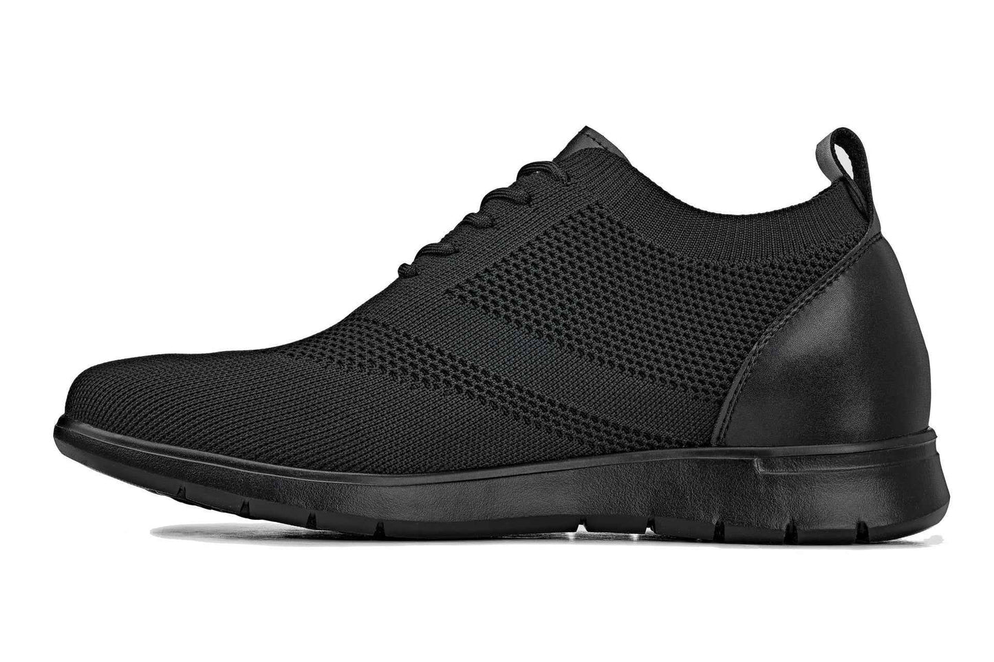 CALTO - X2211 - 2.4 Inches Taller (Black/Black Sole) - Lace Up Casual Walker - Lightweight Tallmenshoes.com