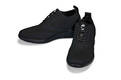 CALTO - X2211 - 2.4 Inches Taller (Black/Black Sole) - Lace Up Casual Walker - Lightweight Tallmenshoes.com