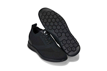 CALTO - X2211 - 2.4 Inches Taller (Black/Black Sole) - Lace Up Casual Walker - Lightweight Tallmenshoes.com