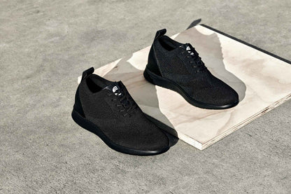 CALTO - X2211 - 2.4 Inches Taller (Black/Black Sole) - Lace Up Casual Walker - Lightweight Tallmenshoes.com