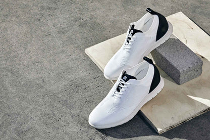 CALTO - X2212 - 2.4 Inches Taller (White/Black) - Lace Up Casual Walker - Lightweight Tallmenshoes.com