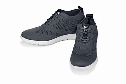 CALTO - X2213 - 2.4 Inches Taller (Moon Gray/Black) - Lace Up Casual Walker - Lightweight Tallmenshoes.com