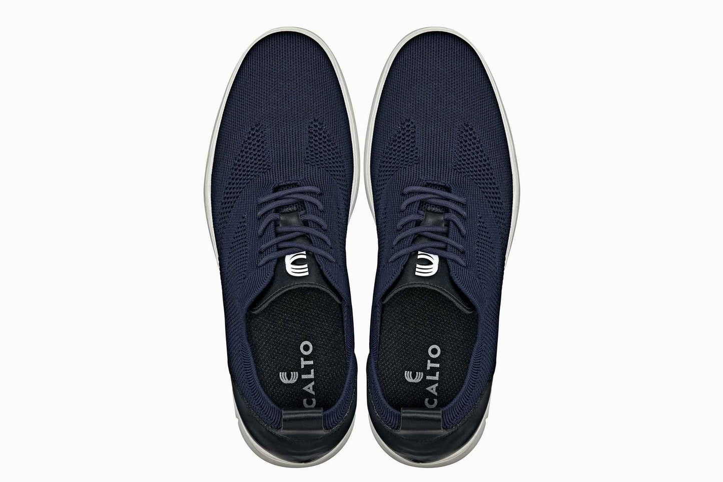 CALTO - X2214 - 2.4 Inches Taller (Night Blue/Black) - Lace Up Casual Walker - Lightweight Tallmenshoes.com