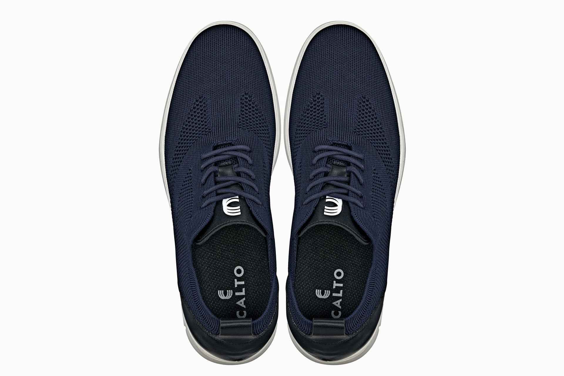 CALTO - X2214 - 2.4 Inches Taller (Night Blue/Black) - Lace Up Casual Walker - Lightweight Tallmenshoes.com