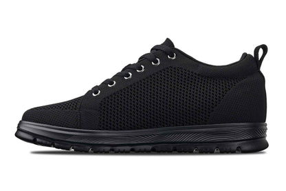 CALTO - X2320 - 2.4 Inches Taller (Black/Black Sole) - Lace Up Casual Sneaker - Lightweight Tallmenshoes.com