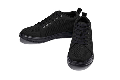CALTO - X2320 - 2.4 Inches Taller (Black/Black Sole) - Lace Up Casual Sneaker - Lightweight Tallmenshoes.com