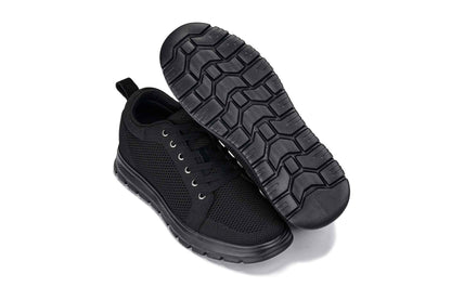 CALTO - X2320 - 2.4 Inches Taller (Black/Black Sole) - Lace Up Casual Sneaker - Lightweight Tallmenshoes.com