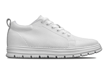 CALTO - X2321 - 2.4 Inches Taller (White/White Sole) - Lace Up Casual Sneaker - Lightweight Tallmenshoes.com