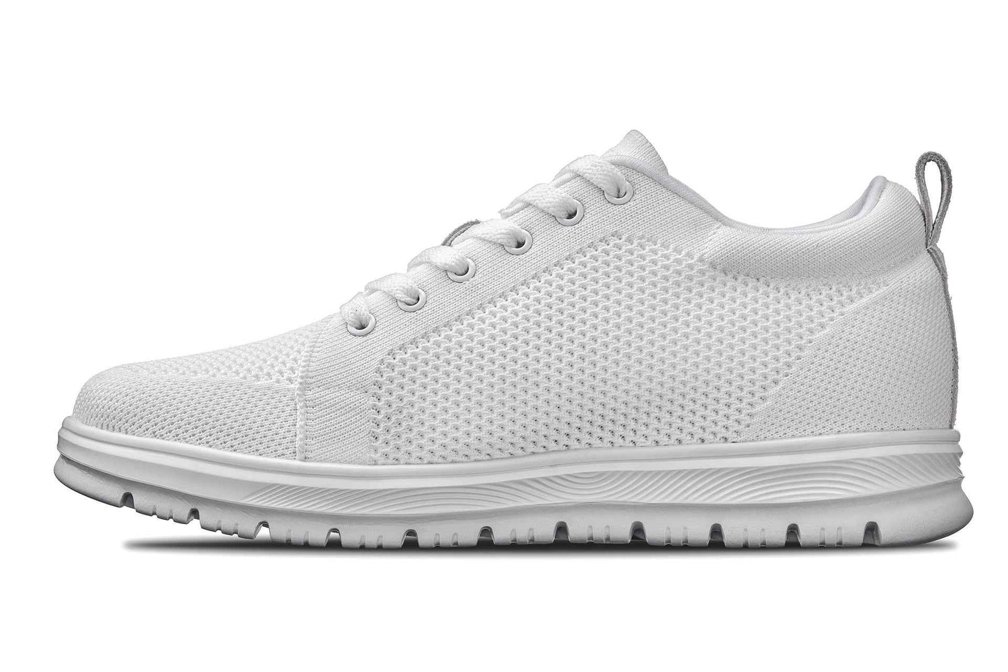 CALTO - X2321 - 2.4 Inches Taller (White/White Sole) - Lace Up Casual Sneaker - Lightweight Tallmenshoes.com