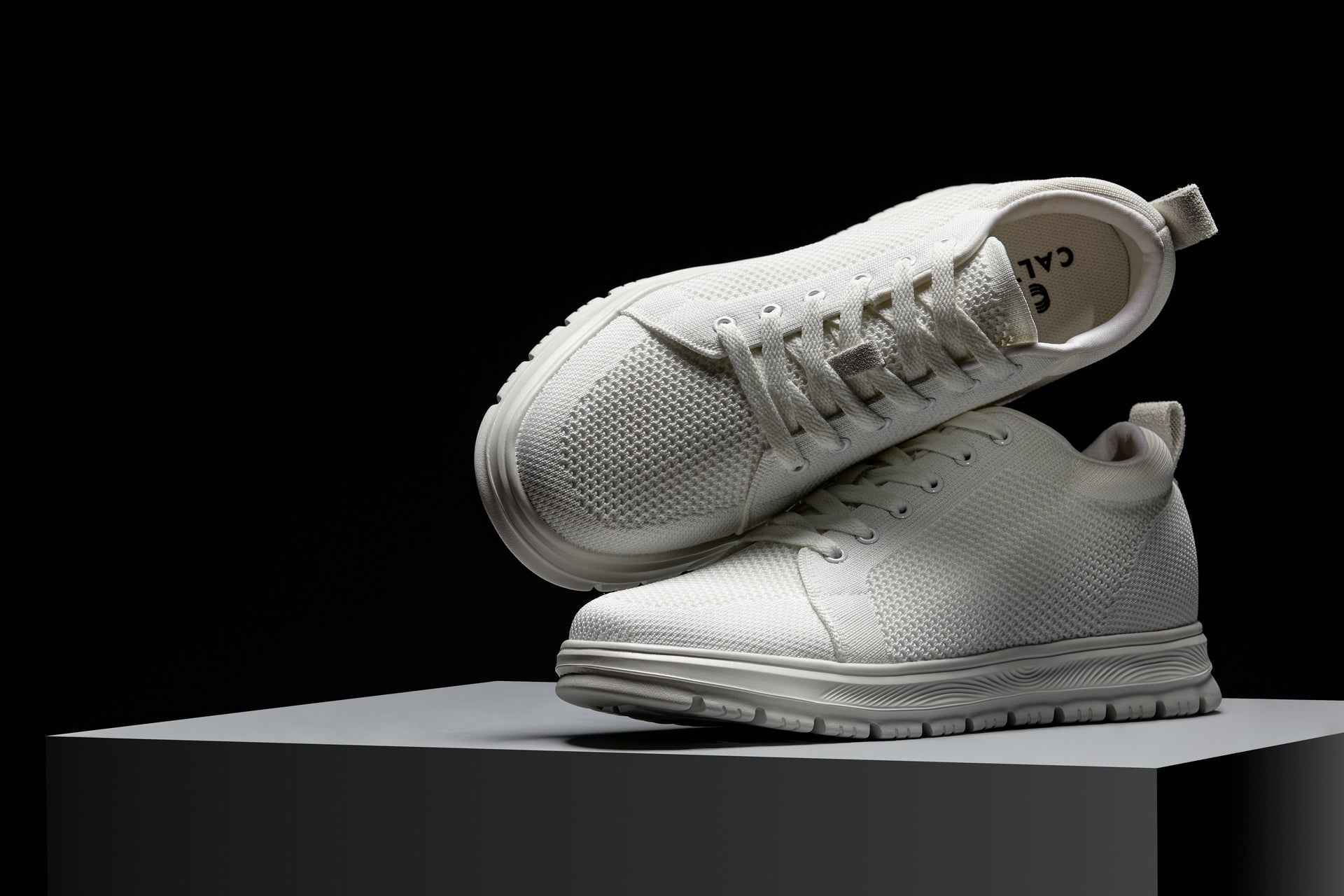 CALTO - X2321 - 2.4 Inches Taller (White/White Sole) - Lace Up Casual Sneaker - Lightweight Tallmenshoes.com