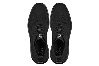 CALTO - X2631 - 2.8 Inches Taller (Black/Black Sole) - Lace Up Casual Walker - Lightweight Tallmenshoes.com