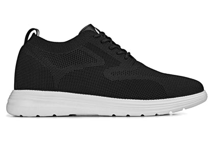 CALTO - X2632 - 2.8 Inches Taller (Black/White Sole) - Lace Up Casual Walker - Lightweight Tallmenshoes.com