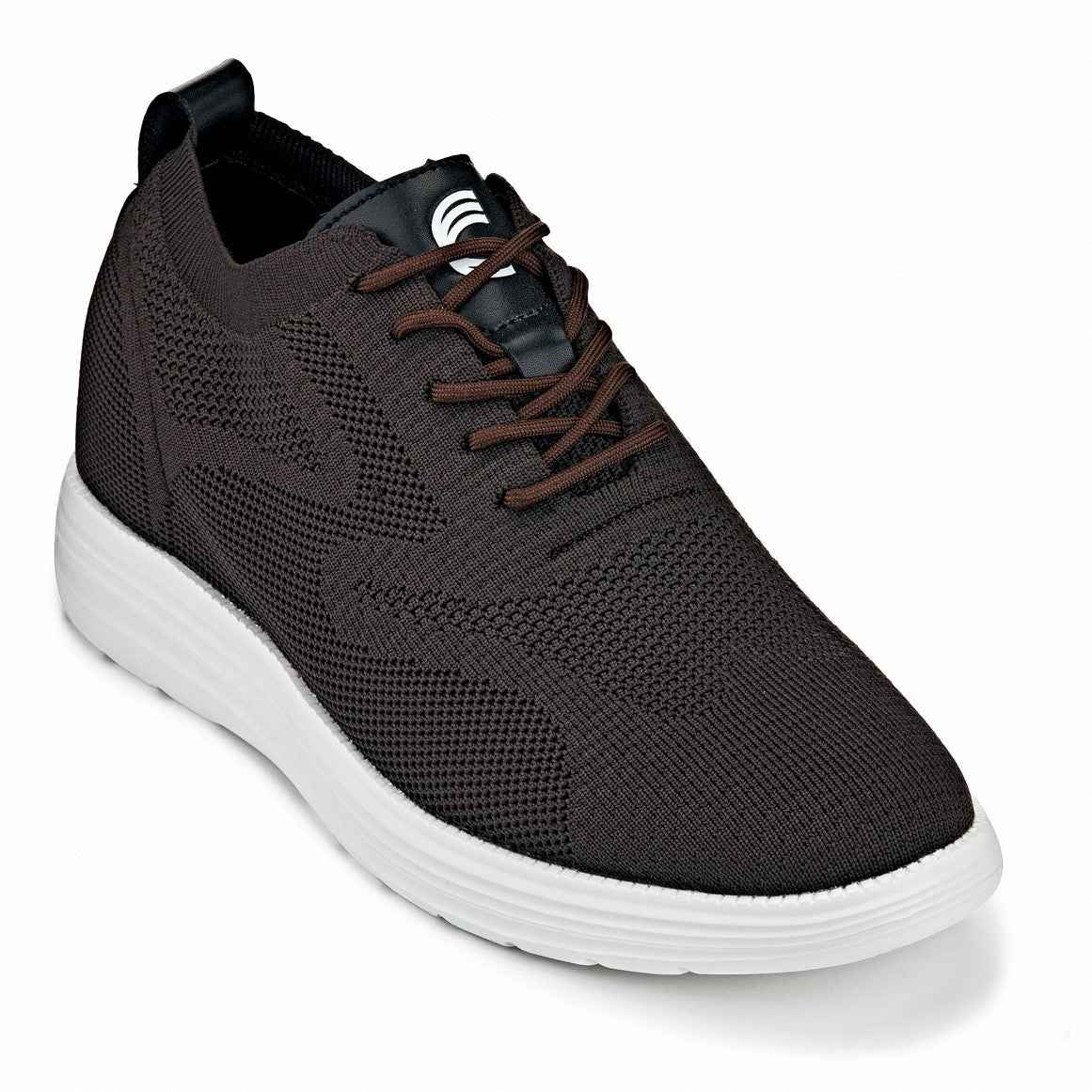 CALTO - X2635 - 2.8 Inches Taller (Coffee Brown) - Lace Up Casual Walker - Lightweight Tallmenshoes.com