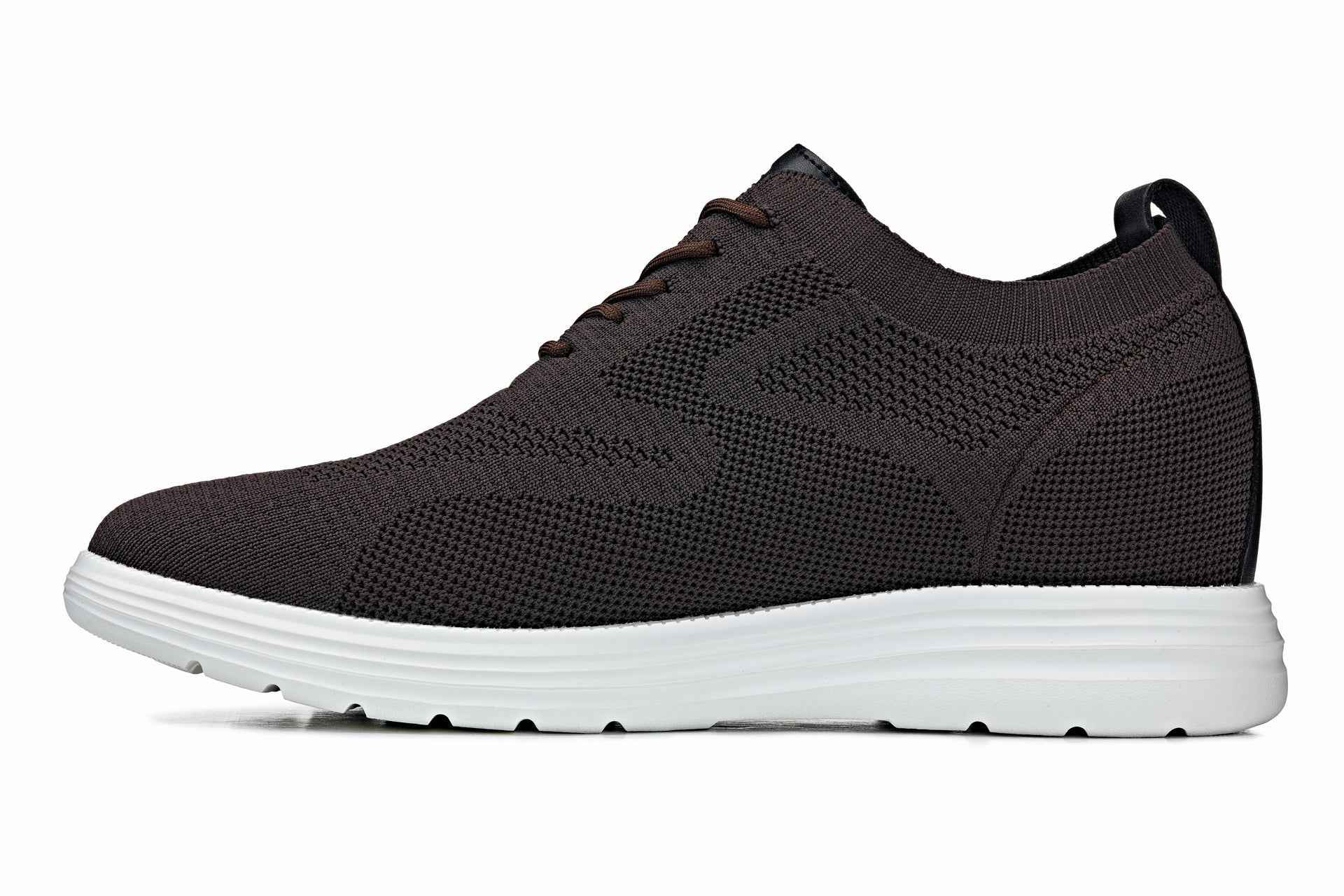 CALTO - X2635 - 2.8 Inches Taller (Coffee Brown) - Lace Up Casual Walker - Lightweight Tallmenshoes.com