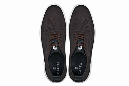 CALTO - X2635 - 2.8 Inches Taller (Coffee Brown) - Lace Up Casual Walker - Lightweight Tallmenshoes.com