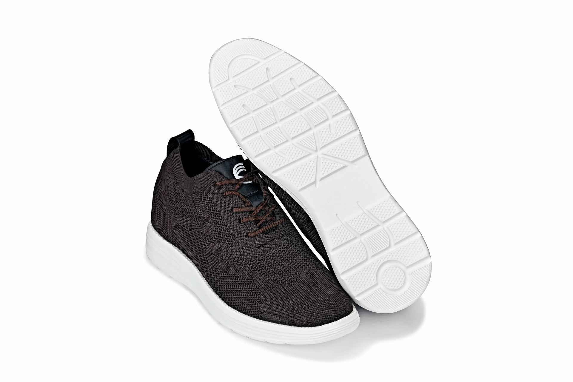 CALTO - X2635 - 2.8 Inches Taller (Coffee Brown) - Lace Up Casual Walker - Lightweight Tallmenshoes.com