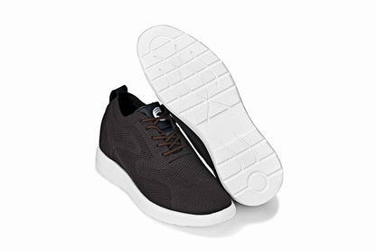 CALTO - X2635 - 2.8 Inches Taller (Coffee Brown) - Lace Up Casual Walker - Lightweight Tallmenshoes.com
