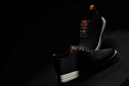 CALTO - X2636 - 2.8 Inches Taller (Iron Grey/Brown) - Lace Up Casual Walker - Lightweight Tallmenshoes.com