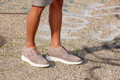 CALTO - X2638 - 2.8 Inches Taller (Khaki/Brown) - Lace Up Casual Walker - Lightweight Tallmenshoes.com