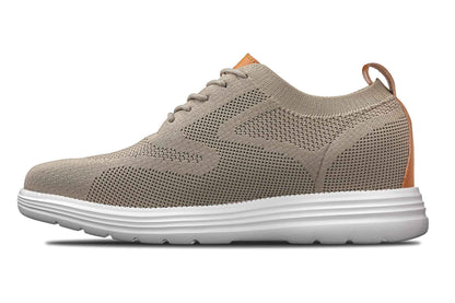 CALTO - X2639 - 2.8 Inches Taller (Khaki Green/Brown) - Lace Up Casual Walker - Lightweight Tallmenshoes.com