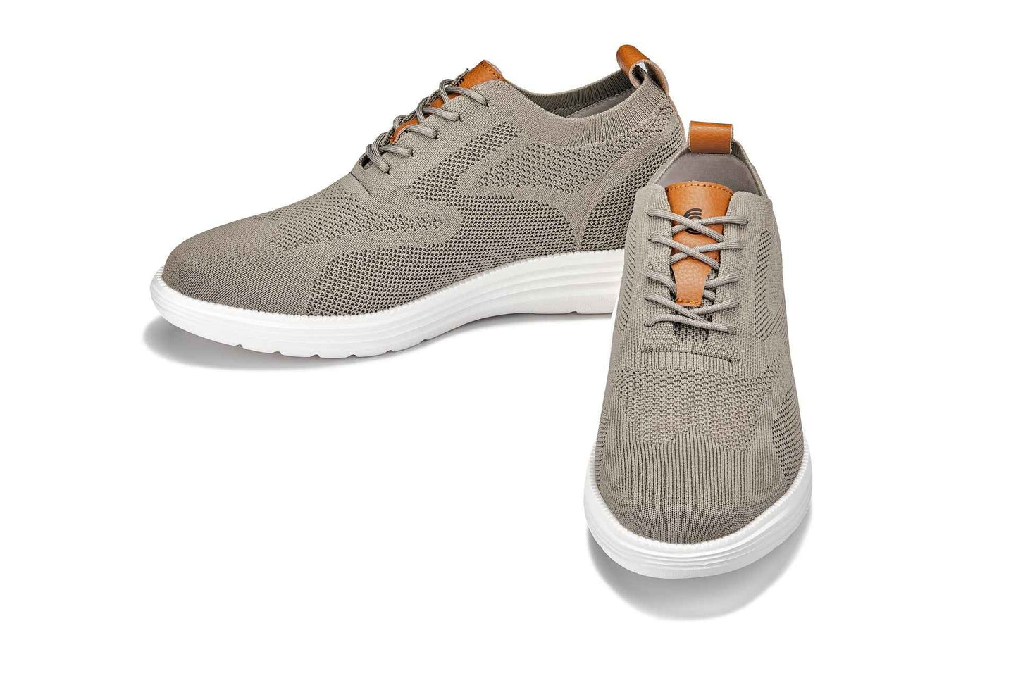 CALTO - X2639 - 2.8 Inches Taller (Khaki Green/Brown) - Lace Up Casual Walker - Lightweight Tallmenshoes.com