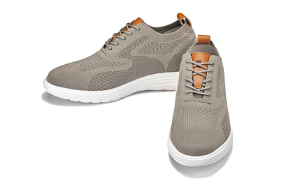 CALTO - X2639 - 2.8 Inches Taller (Khaki Green/Brown) - Lace Up Casual Walker - Lightweight Tallmenshoes.com