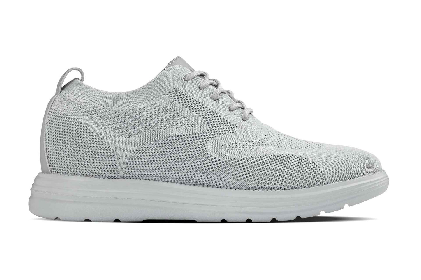 CALTO - X2640 - 2.8 Inches Taller (Pewter/Light Grey Sole) - Lace Up Casual Walker - Lightweight Tallmenshoes.com