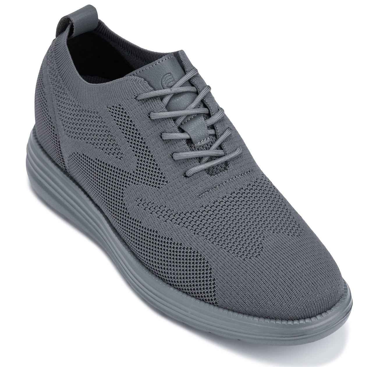 CALTO - X2641 - 2.8 Inches Taller (Iron/Dark Grey Sole) - Lace Up Casual Walker - Lightweight Tallmenshoes.com