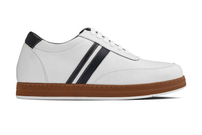 CALTO White Leather Sneakers - 2.8 inches - Y2821 Tallmenshoes.com