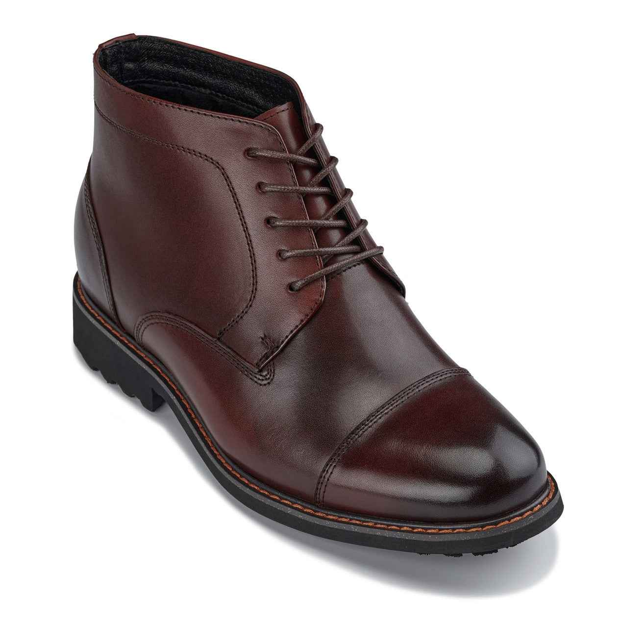 CALTO 3.2-Inch Taller Dark Brown Leather Boots Y41081 Tallmenshoes.com