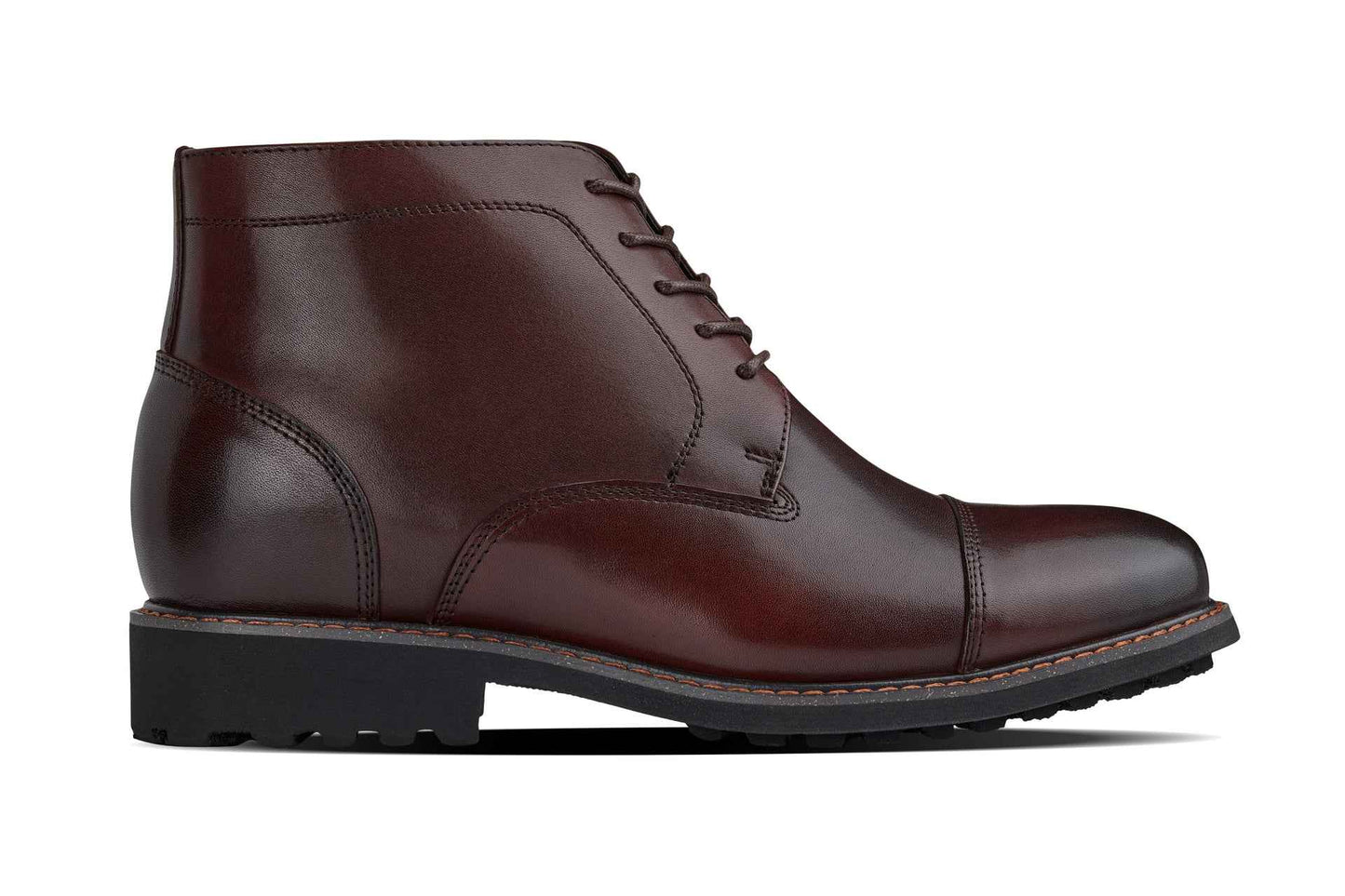 CALTO 3.2-Inch Taller Dark Brown Leather Boots Y41081 Tallmenshoes.com