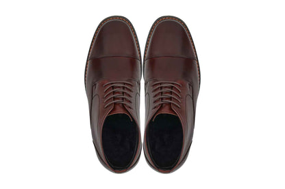 CALTO 3.2-Inch Taller Dark Brown Leather Boots Y41081 Tallmenshoes.com