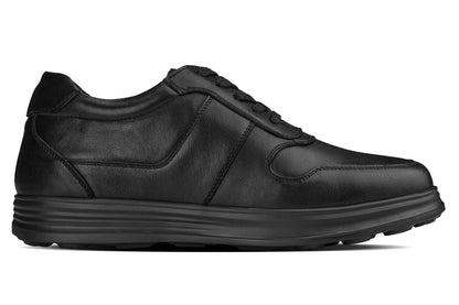 CALTO - Y7080 - 2.8 Inches Taller (Black) - Lightweight Nappa Leather Sneakers Tallmenshoes.com