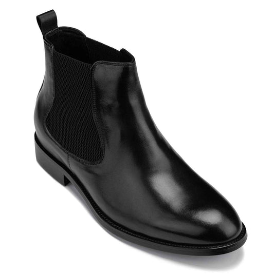 CALTO - Y72230 - 2.8 Inches Taller (Black) - Chelsea Boots Tallmenshoes.com