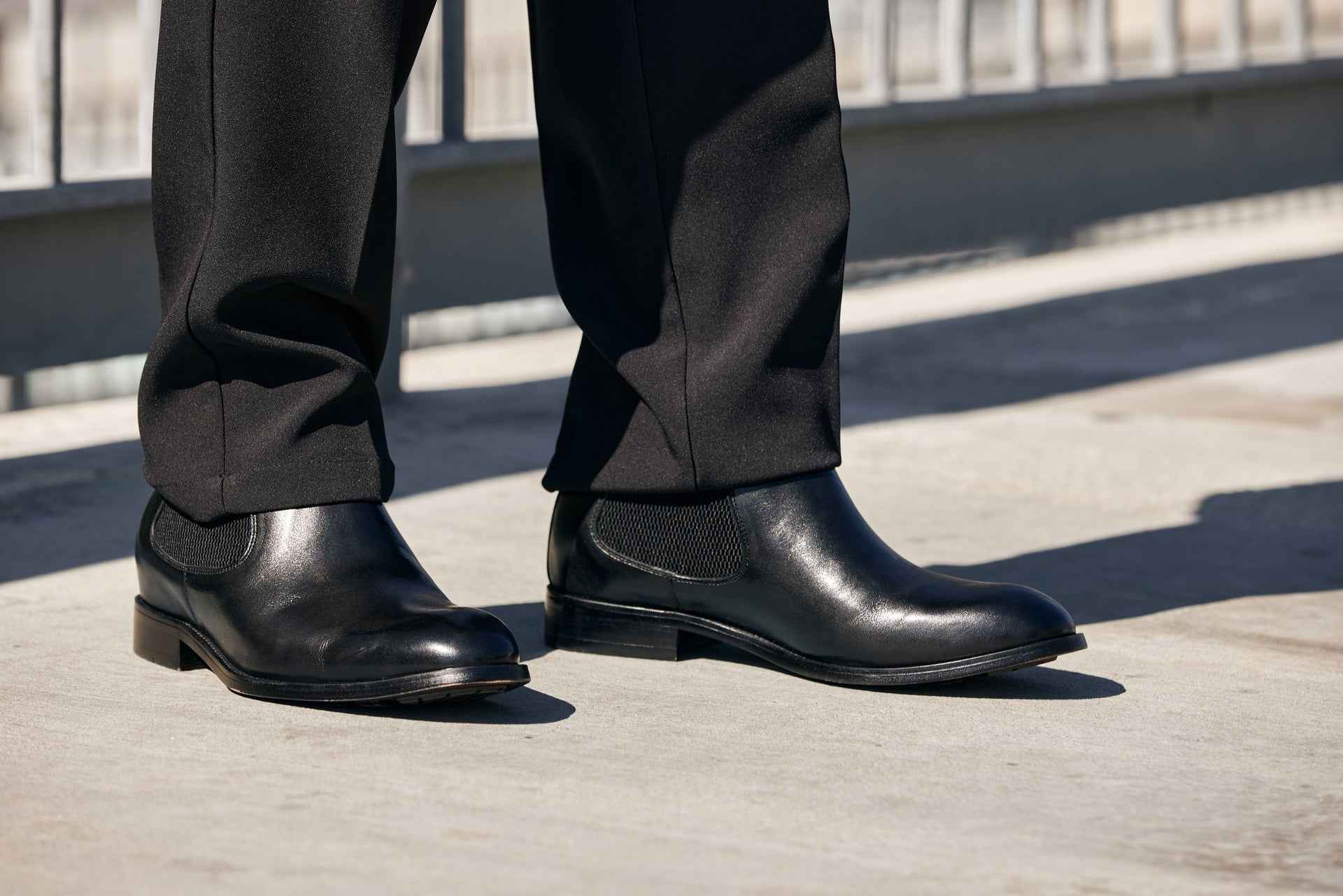 CALTO - Y72230 - 2.8 Inches Taller (Black) - Chelsea Boots Tallmenshoes.com