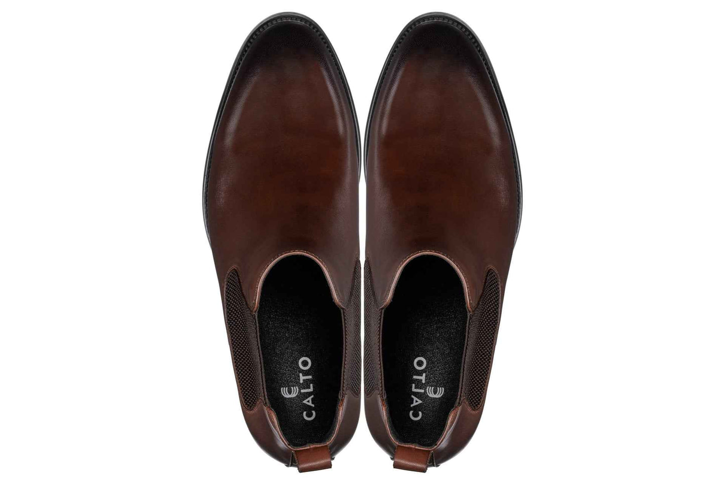 CALTO - Y72231 - 2.8 Inches Taller (Coffee Brown) - Chelsea Boots Tallmenshoes.com