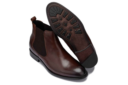 CALTO - Y72231 - 2.8 Inches Taller (Coffee Brown) - Chelsea Boots Tallmenshoes.com