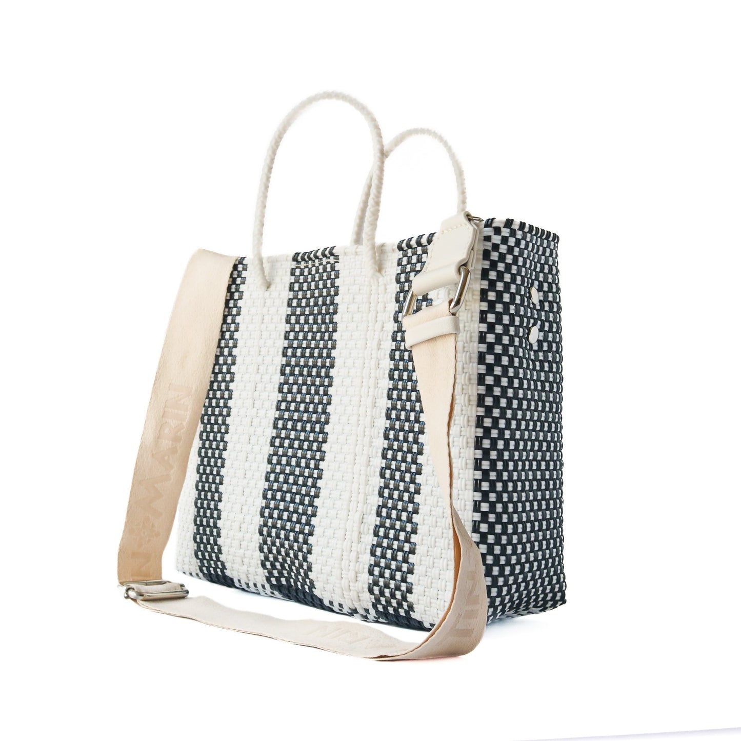 Zebra Medium Woven Resort Crossbody Bag Tin Marin Brand