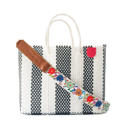 Zebra Medium Woven Resort Crossbody Bag Tin Marin Brand