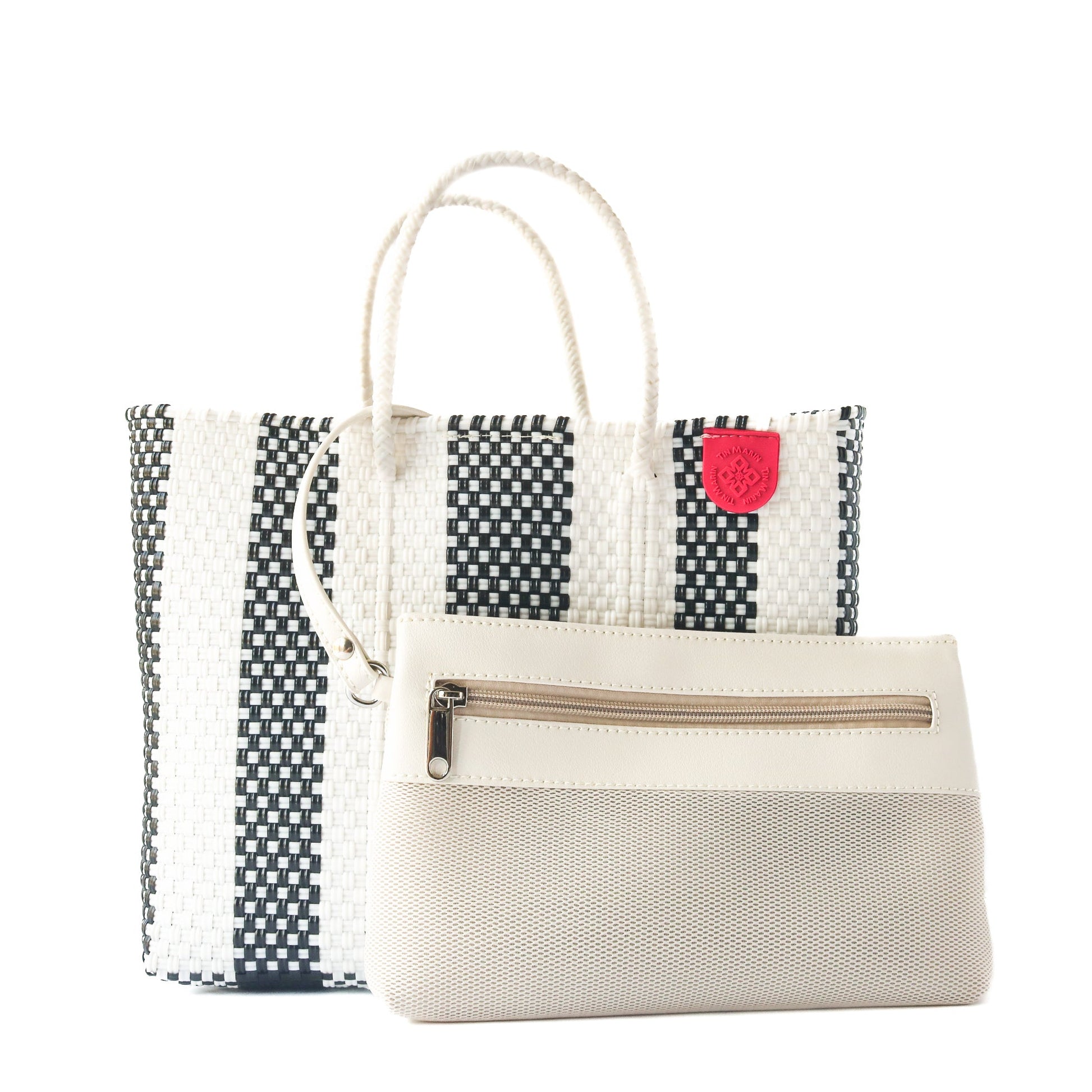 Zebra Medium Woven Resort Crossbody Bag Tin Marin Brand